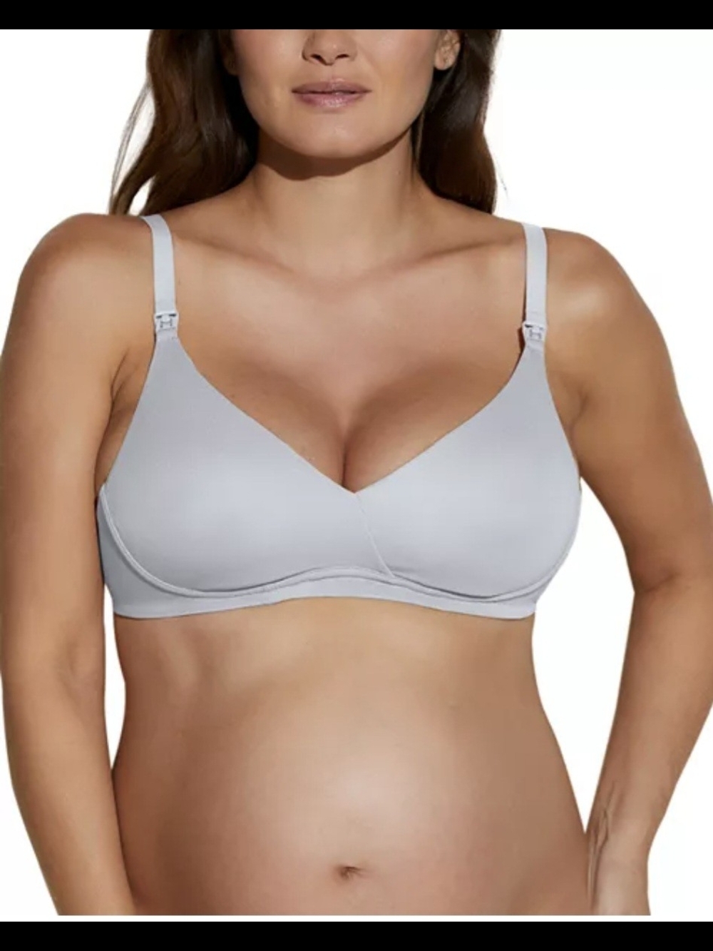 Cosabella Light Gray Wireless Nursing Bra - Smooth Clip-Down Cups